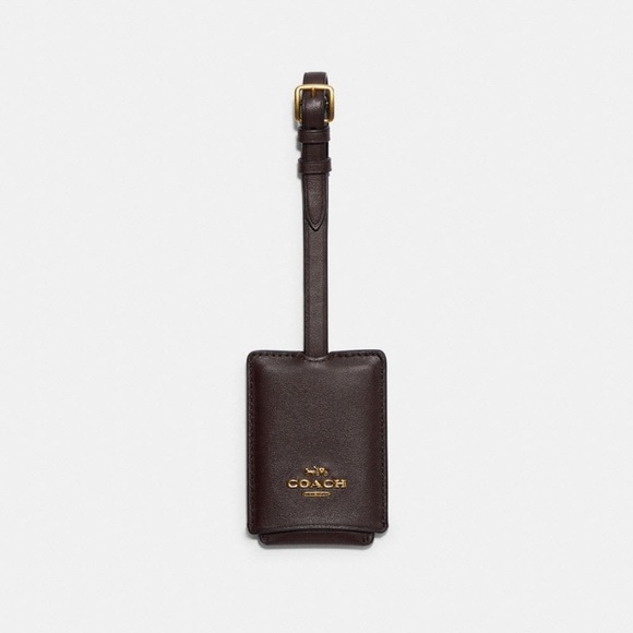 COACH LEATHER LUGGAGE TAG NWT - Picture 1 of 1